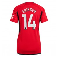 Fotbalové Dres Manchester United Christian Eriksen #14 Dámské Domácí 2023-24 Krátký Rukáv